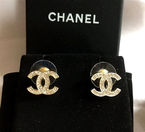 chanel gold earrings studs|chanel earrings real gold.